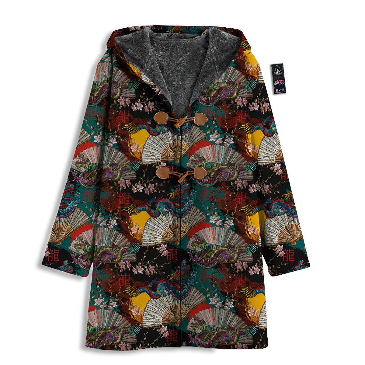 Dragon Embroidery Chinese Print Pattern Men's Windbreaker Jacket-grizzshop