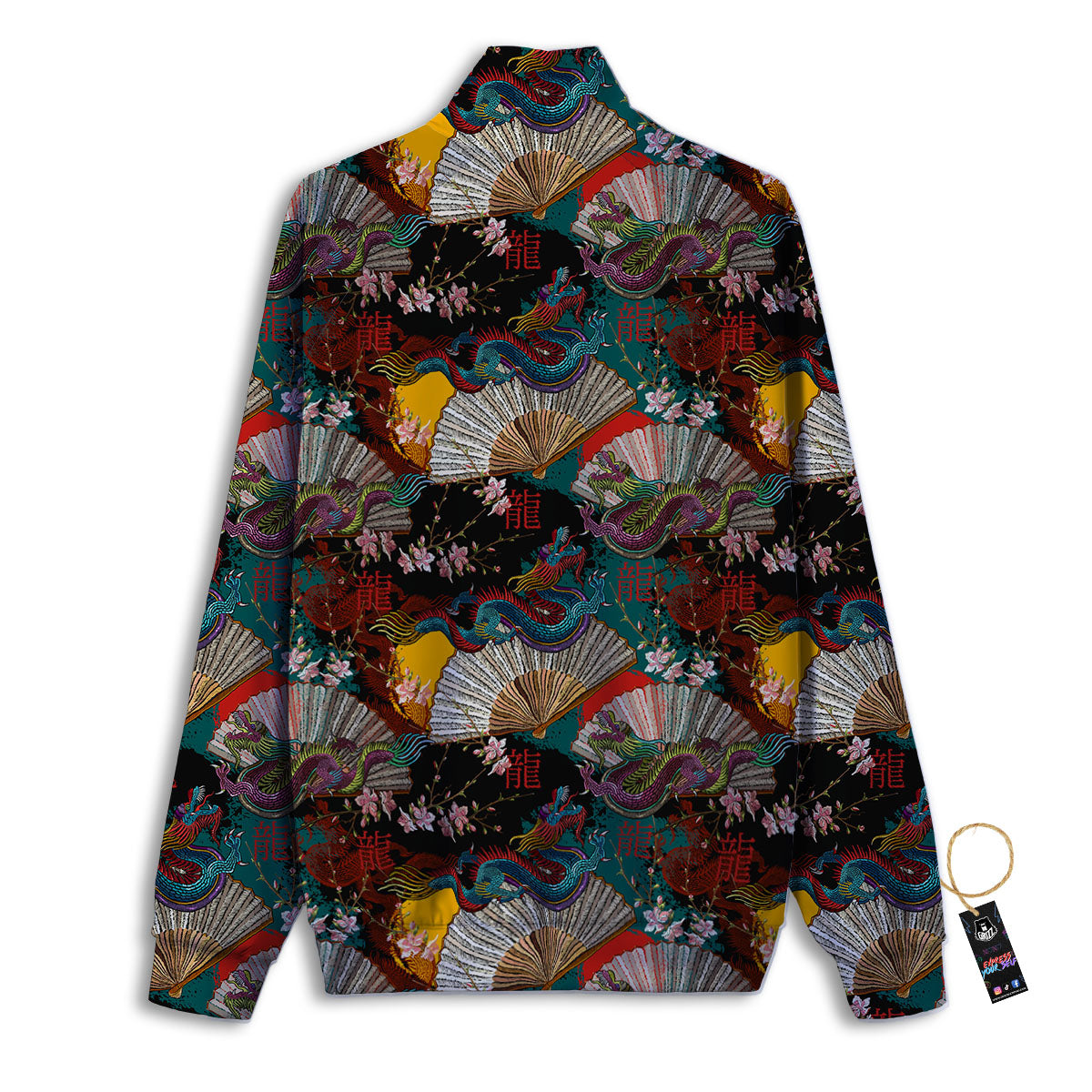 Dragon Embroidery Chinese Print Pattern Track Jacket-grizzshop
