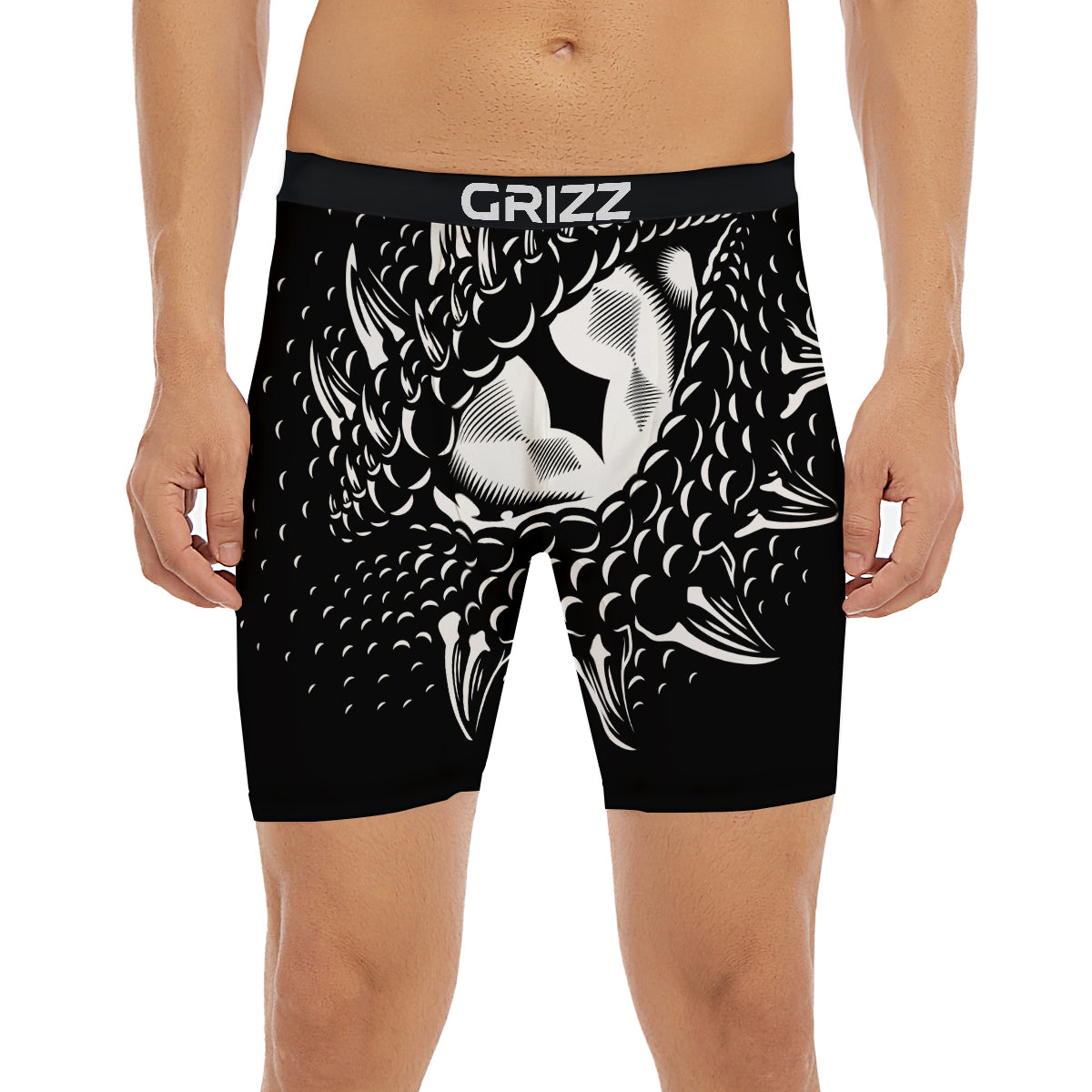 Dragon Eye Print Boxer Briefs-grizzshop