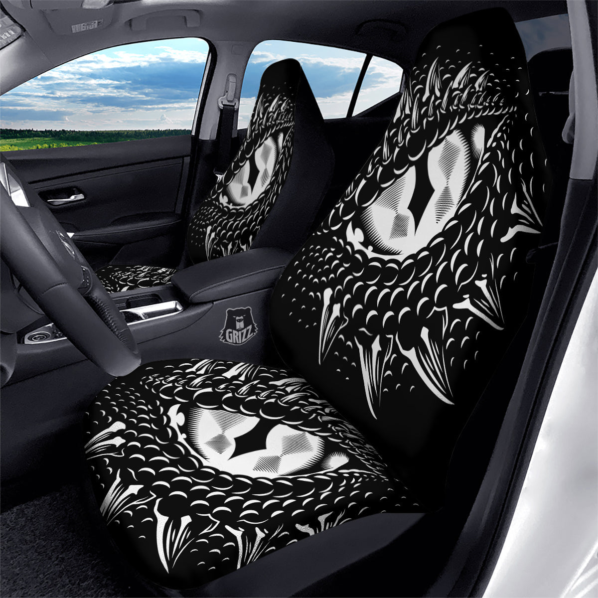 Dragon Eye Print Car Seat Covers-grizzshop