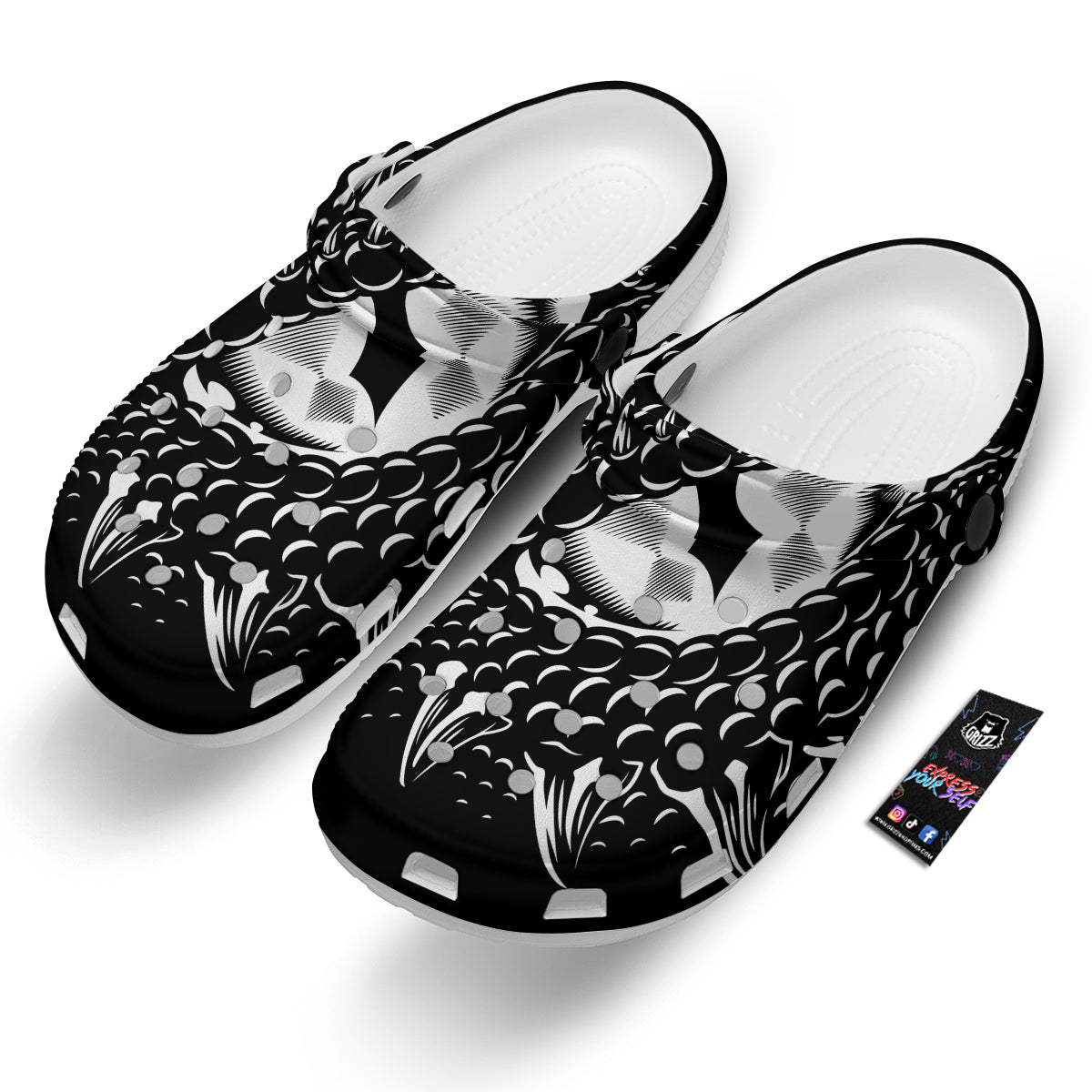 Dragon Eye Print Clog-grizzshop