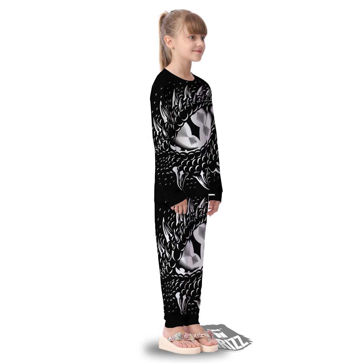 Dragon Eye Print Kid's Pajamas-grizzshop