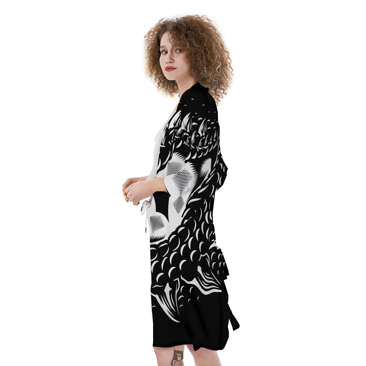 Dragon Eye Print Kimono-grizzshop
