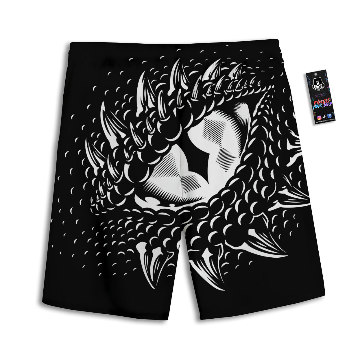 Dragon Eye Print Men's Athletic Shorts