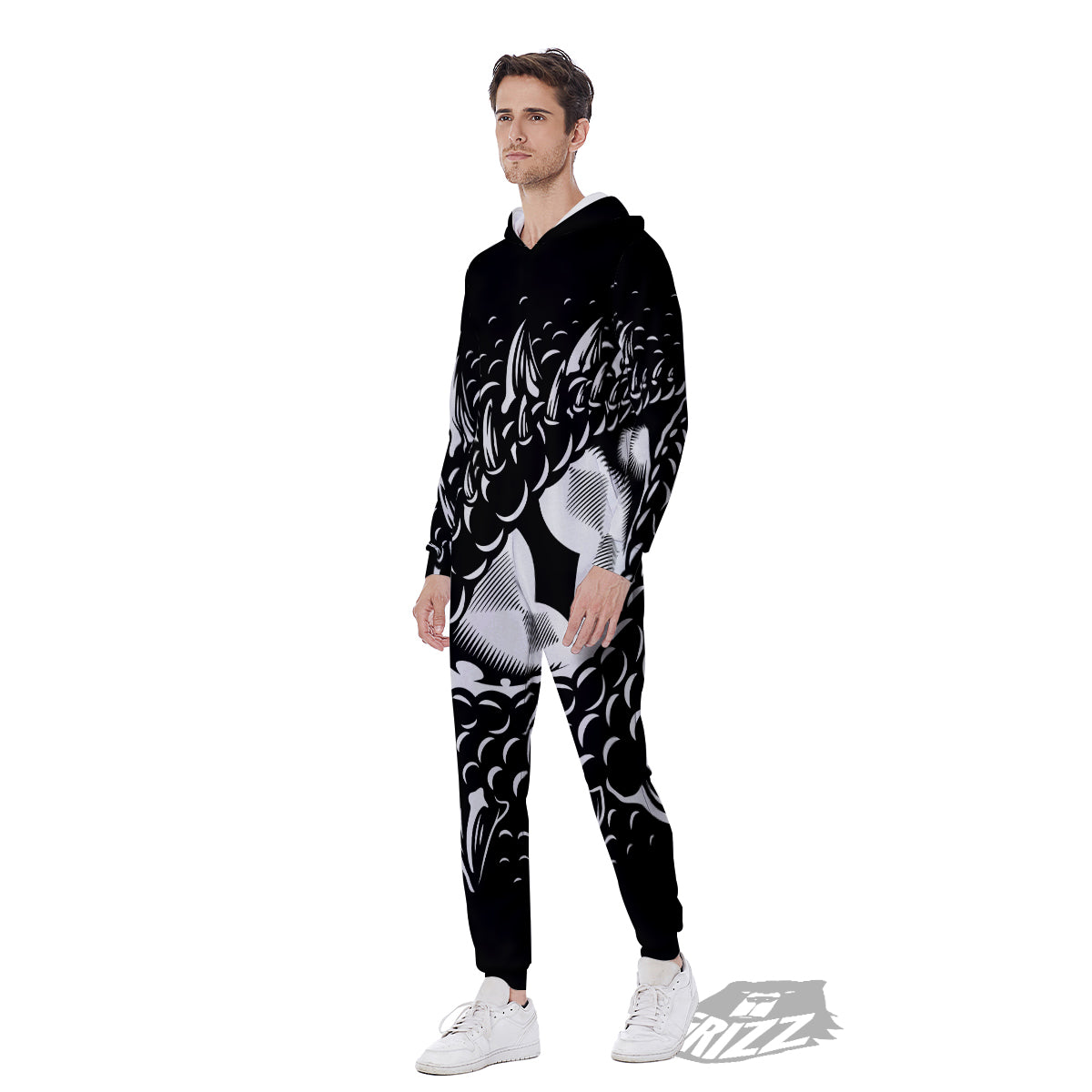 Dragon Eye Print Men's Jumpsuit-grizzshop