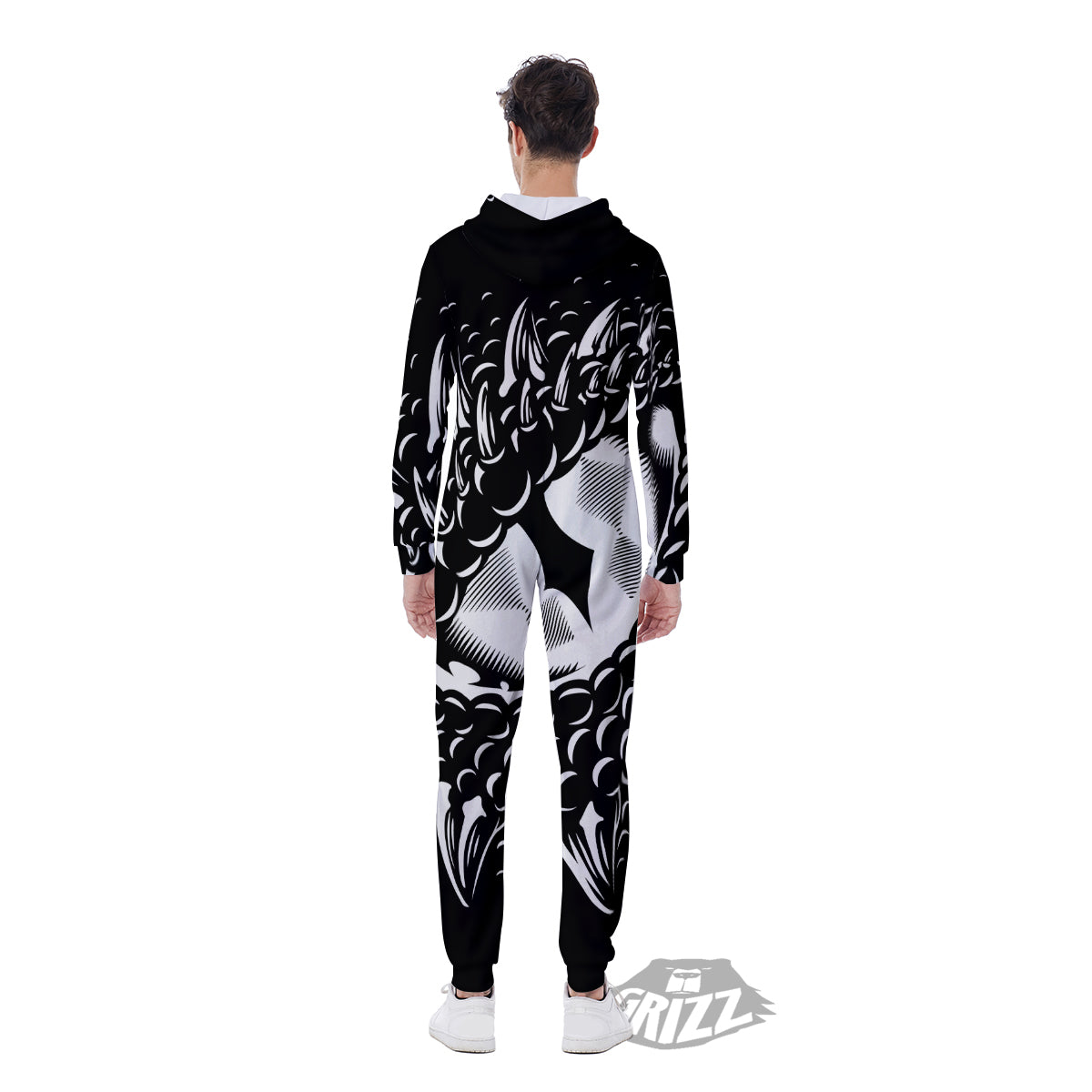 Dragon Eye Print Men's Jumpsuit-grizzshop