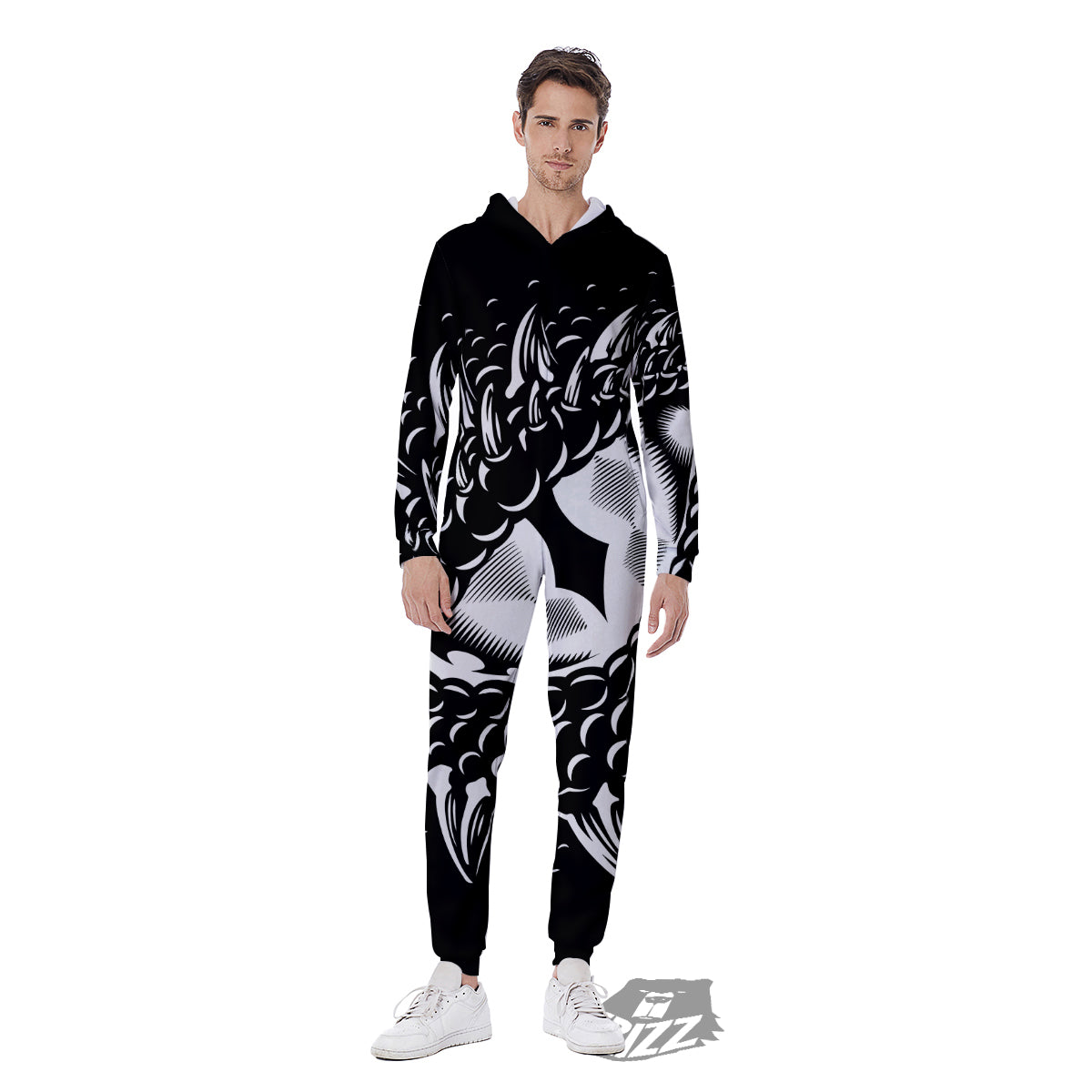 Dragon Eye Print Men's Jumpsuit-grizzshop