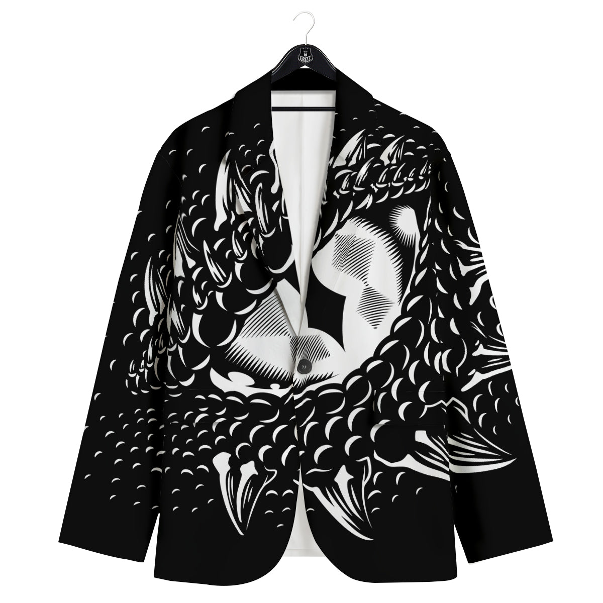 Dragon Eye Print Men's Sport Coat-grizzshop