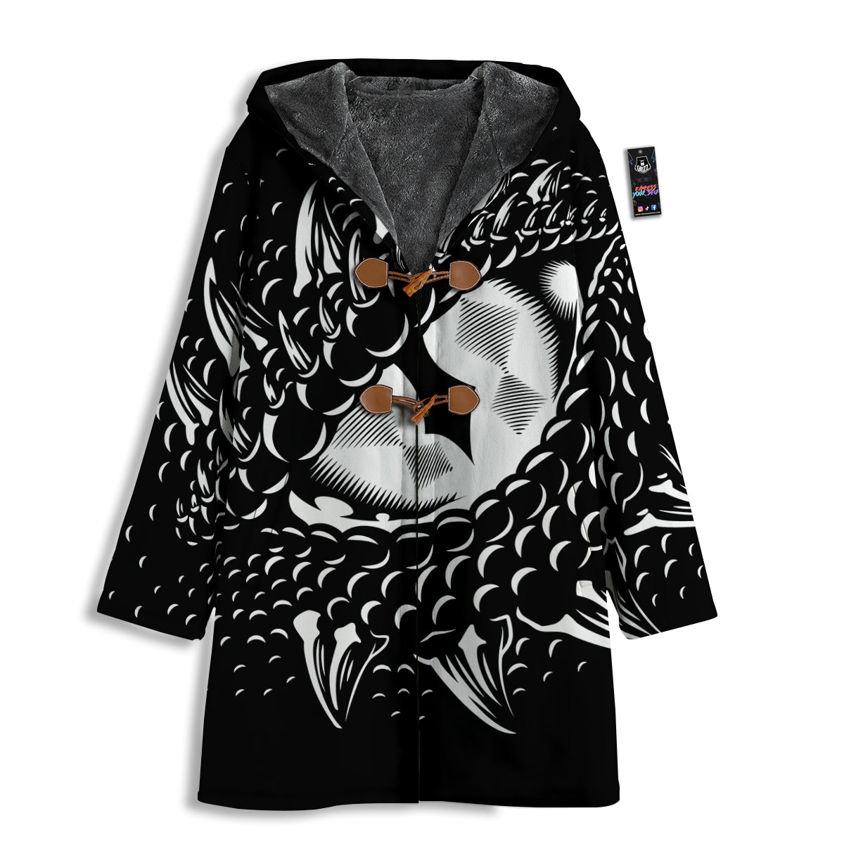 Dragon Eye Print Men's Windbreaker Jacket-grizzshop