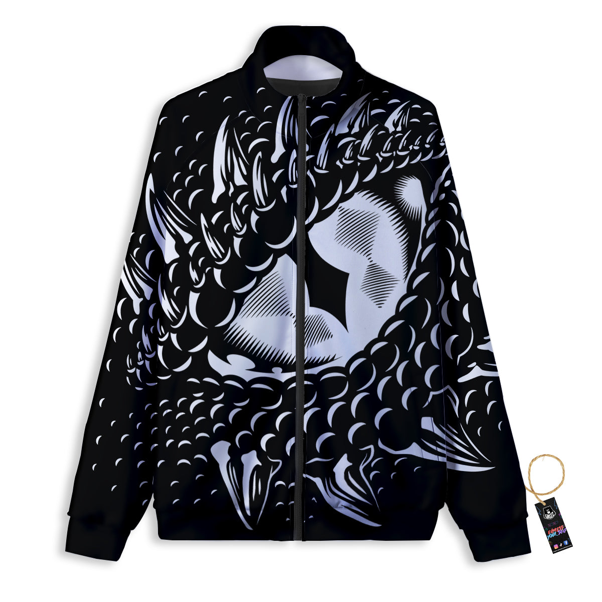 Dragon Eye Print Track Jacket-grizzshop