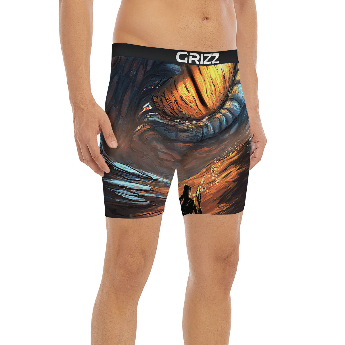 Dragon Eyes Watercolor Print Boxer Briefs-grizzshop