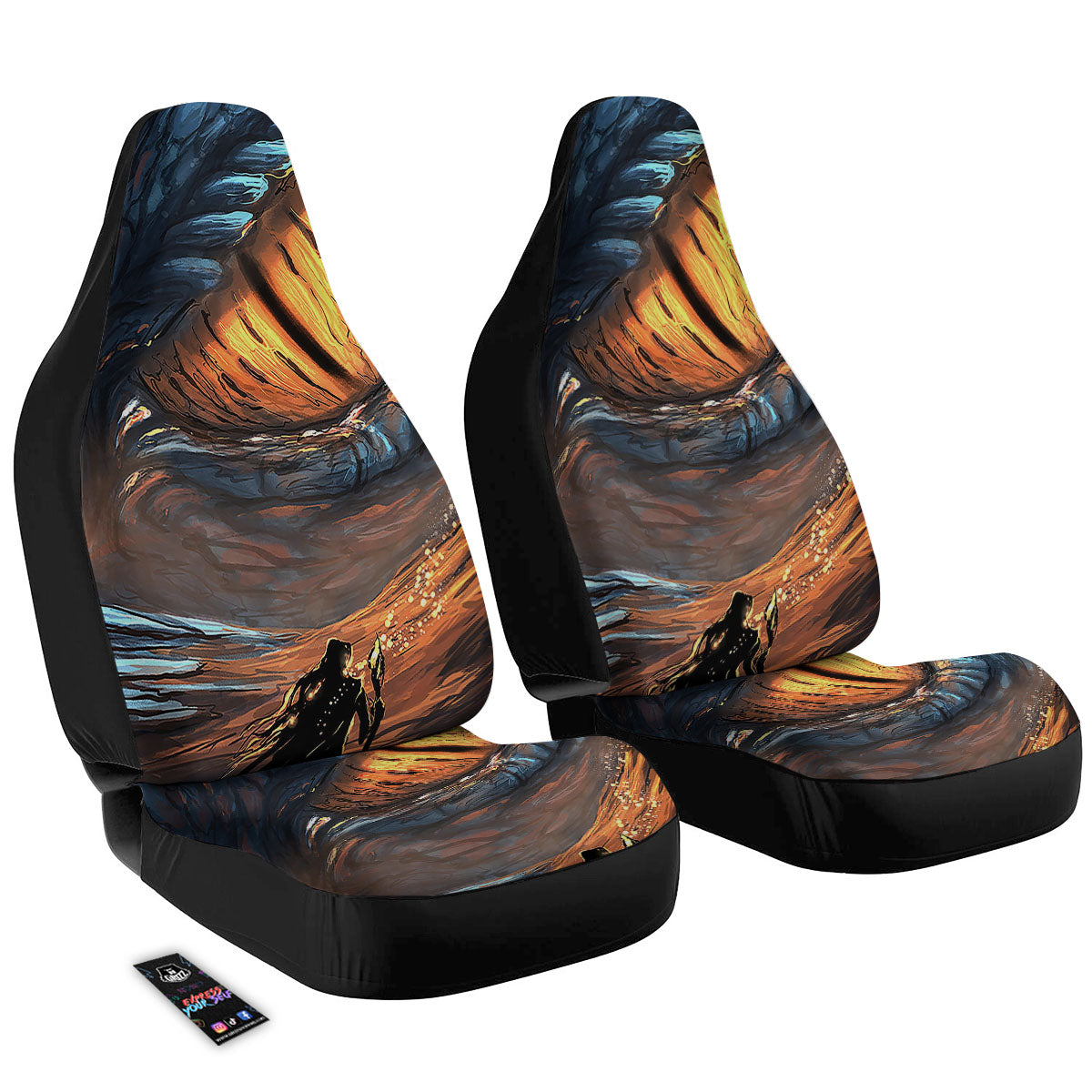 Dragon Eyes Watercolor Print Car Seat Covers-grizzshop