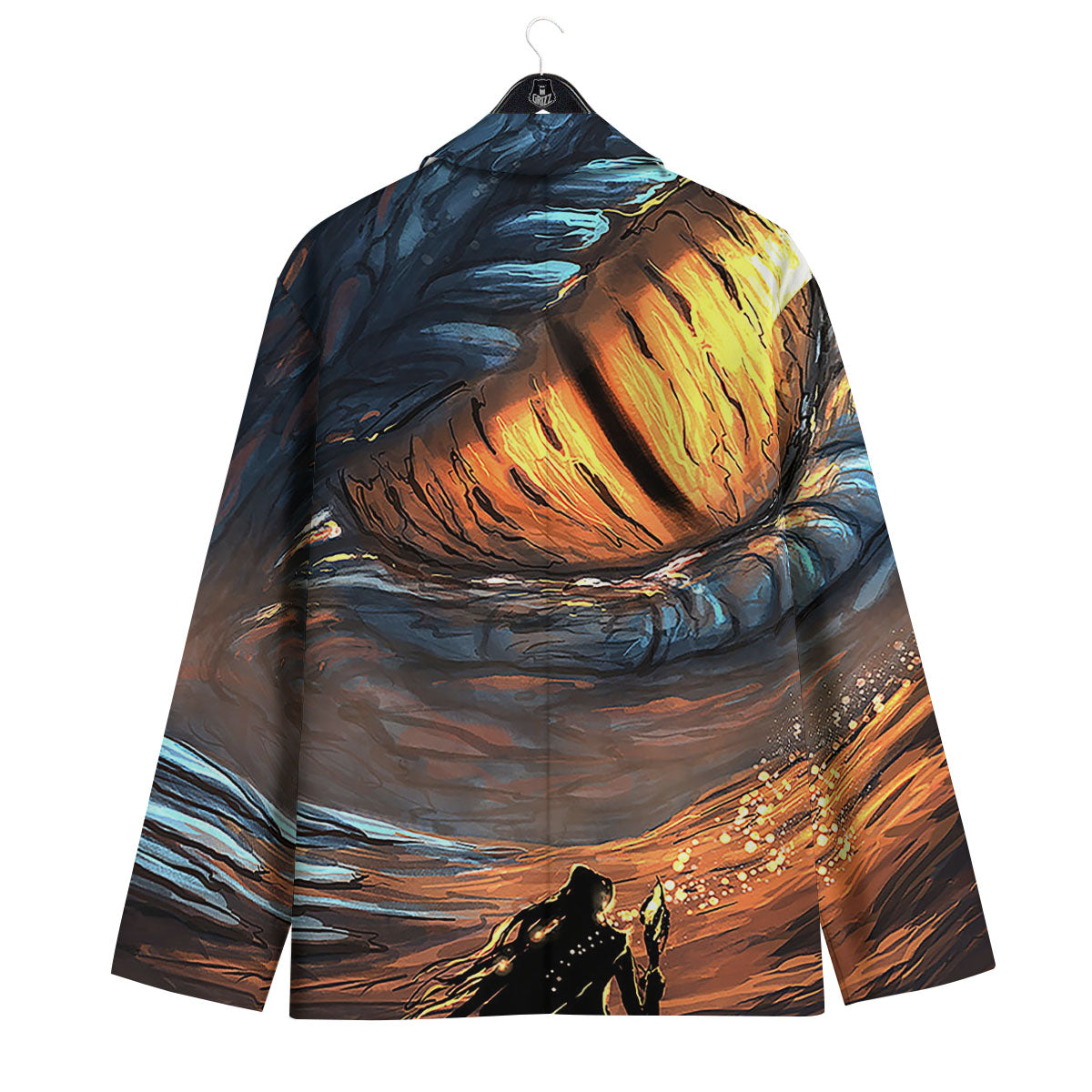 Dragon Eyes Watercolor Print Men's Sport Coat-grizzshop