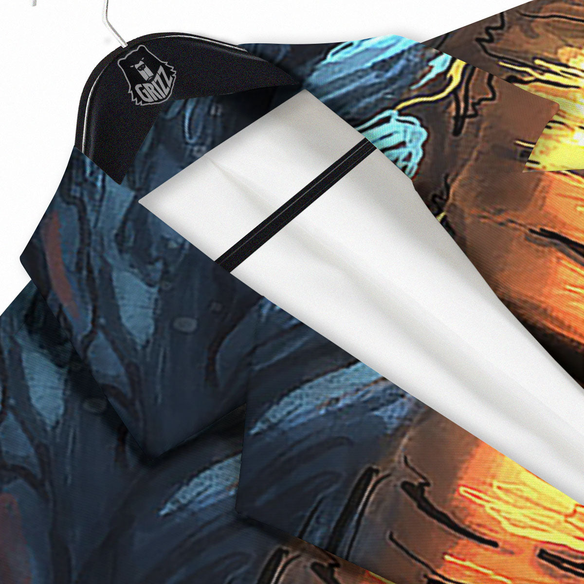 Dragon Eyes Watercolor Print Men's Sport Coat-grizzshop