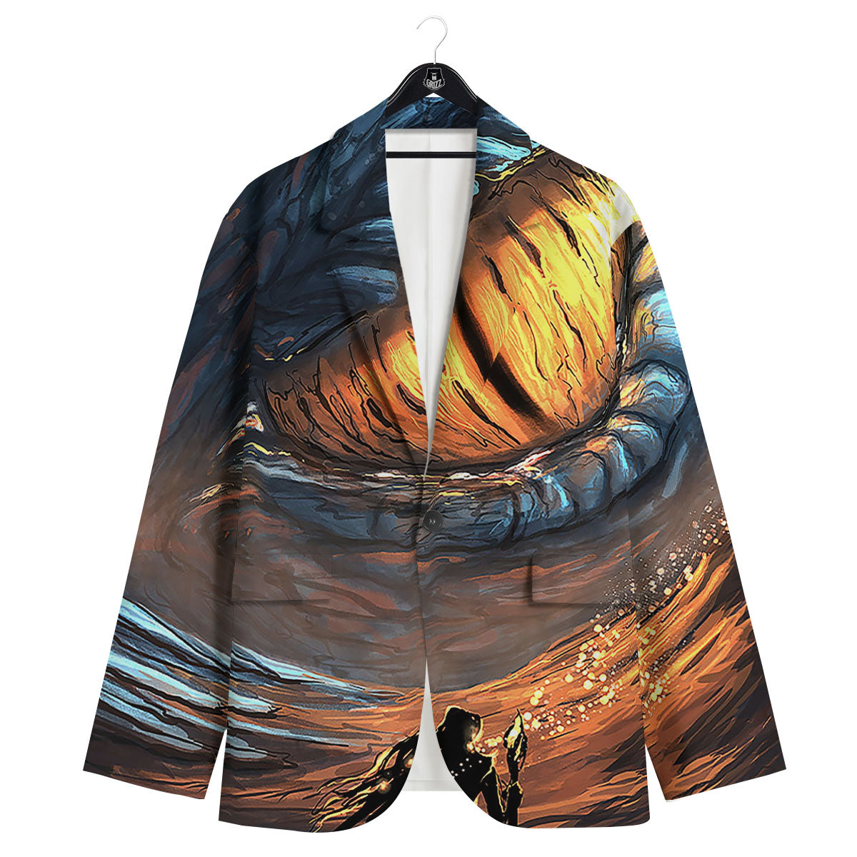 Dragon Eyes Watercolor Print Men's Sport Coat-grizzshop