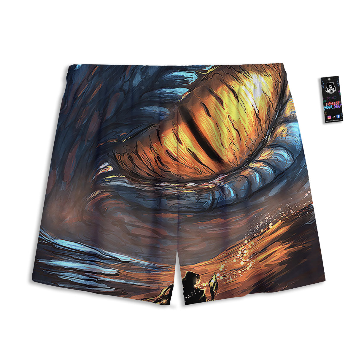 Flower Eye Of Providence Print Mesh Shorts