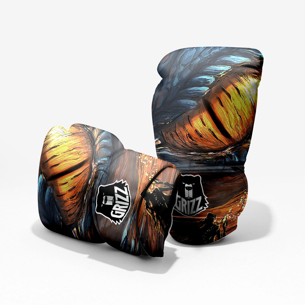 Dragon Eyes Watercolor Print Pro Boxing Glove