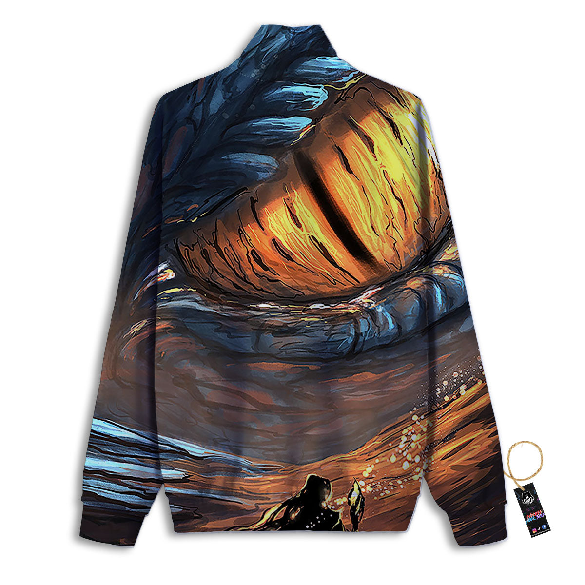 Dragon Eyes Watercolor Print Track Jacket-grizzshop