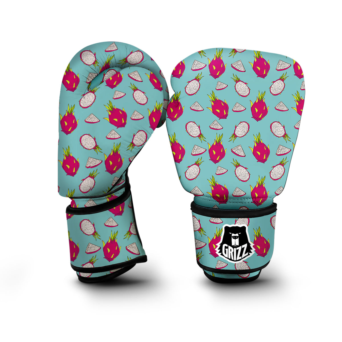 Dragon Fruit Blue Print Pattern Boxing Gloves-grizzshop