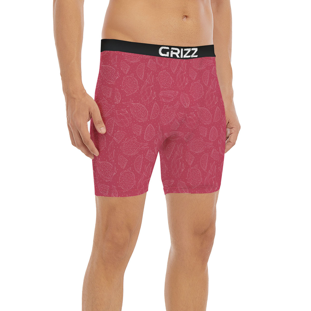 Dragon Fruit Hand Drawn Print Pattern Boxer Briefs-grizzshop