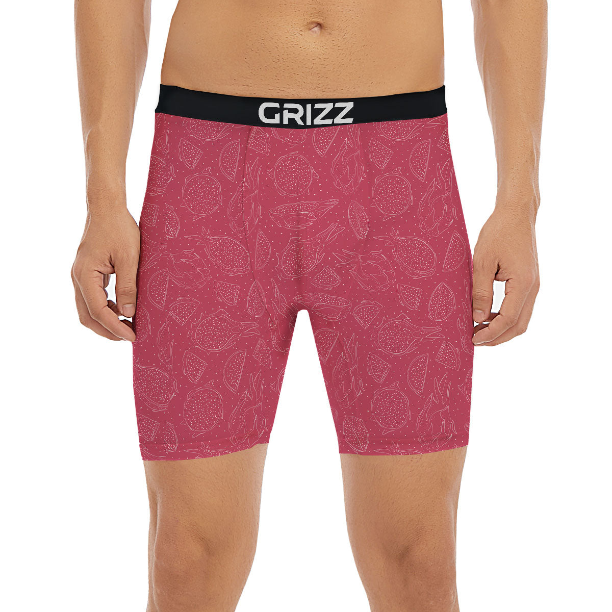 Dragon Fruit Hand Drawn Print Pattern Boxer Briefs-grizzshop