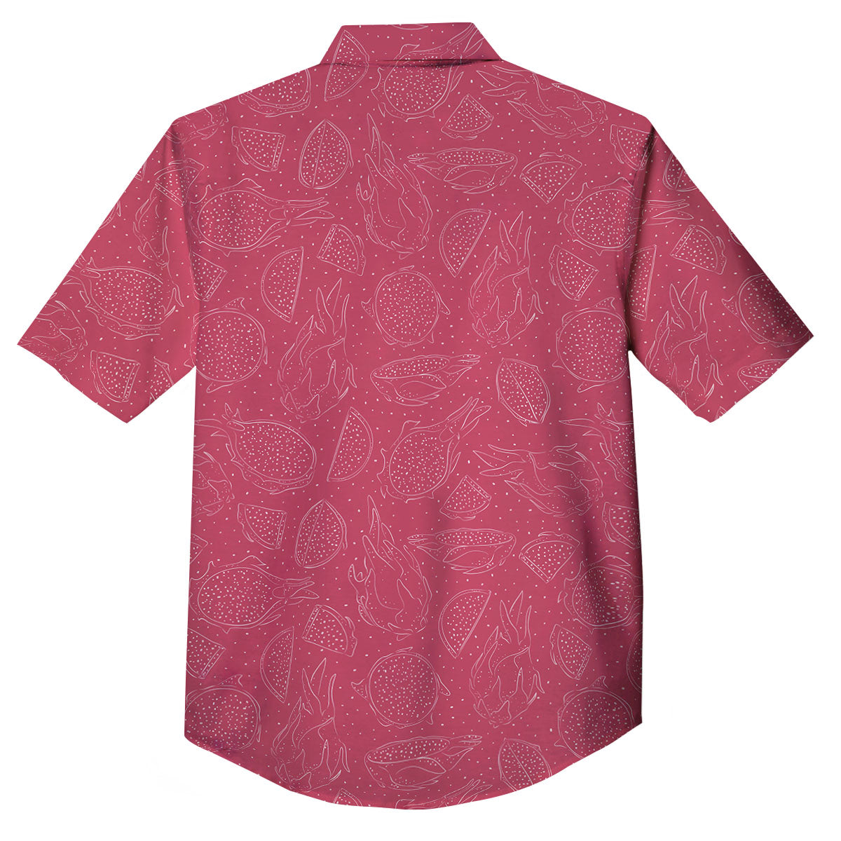Dragon Fruit Hand Drawn Print Pattern Button Up Shirt-grizzshop