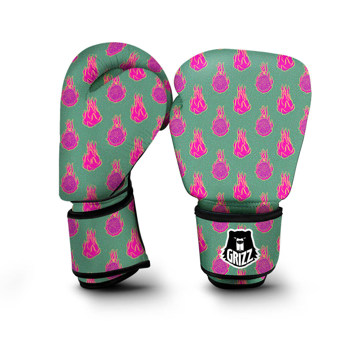 Dragon Fruit Hot Pink Print Pattern Boxing Gloves-grizzshop