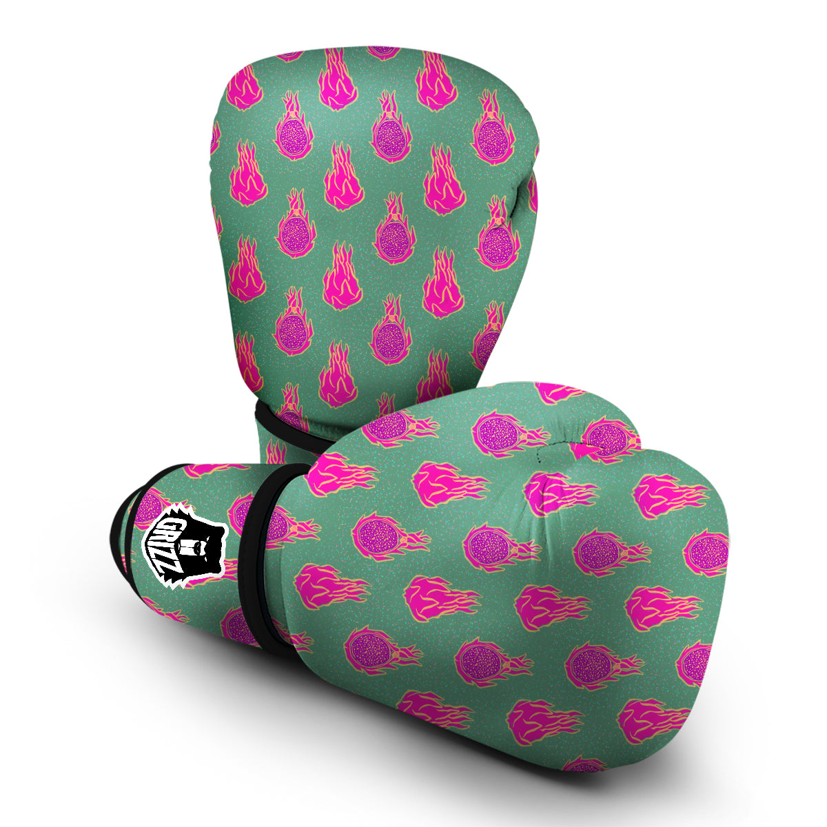 Dragon Fruit Hot Pink Print Pattern Boxing Gloves-grizzshop