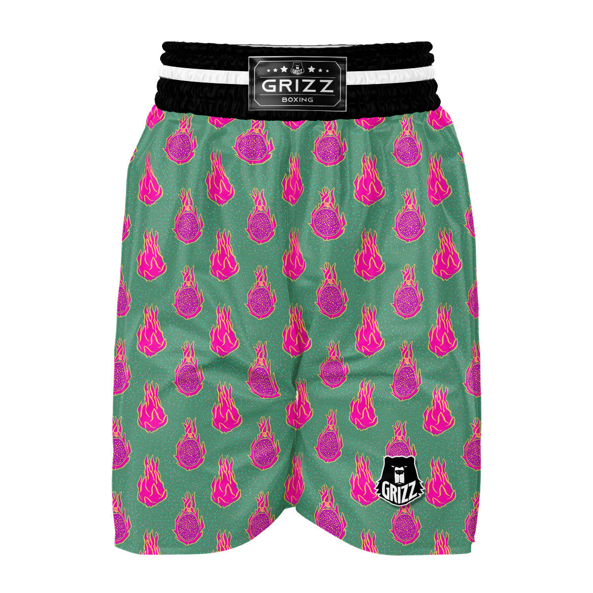 Dragon Fruit Hot Pink Print Pattern Boxing Shorts-grizzshop