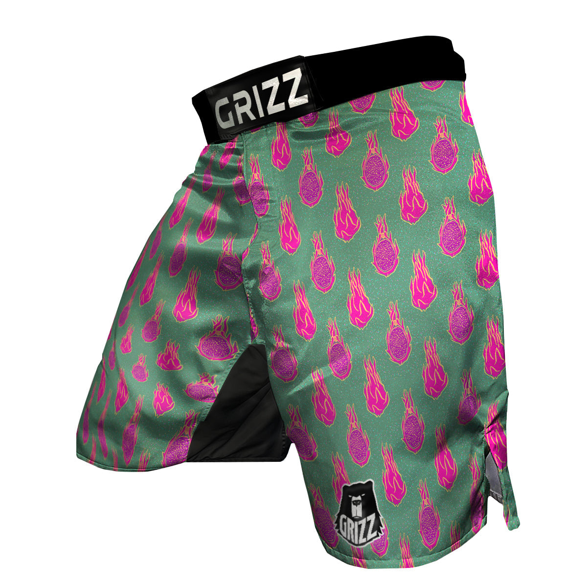 Dragon Fruit Hot Pink Print Pattern MMA Shorts-grizzshop