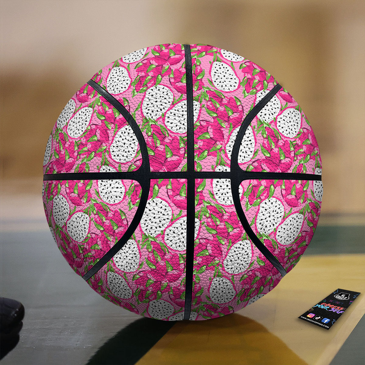 Dragon Fruit Print Pattern Basketball-grizzshop
