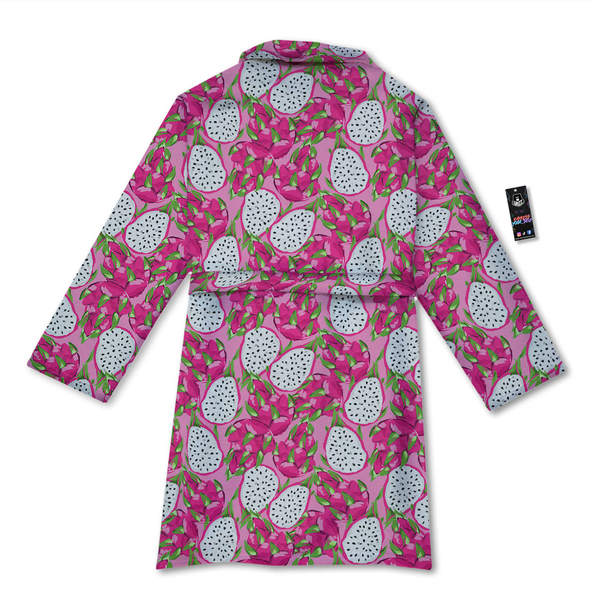 Dragon Fruit Print Pattern Bathrobe-grizzshop