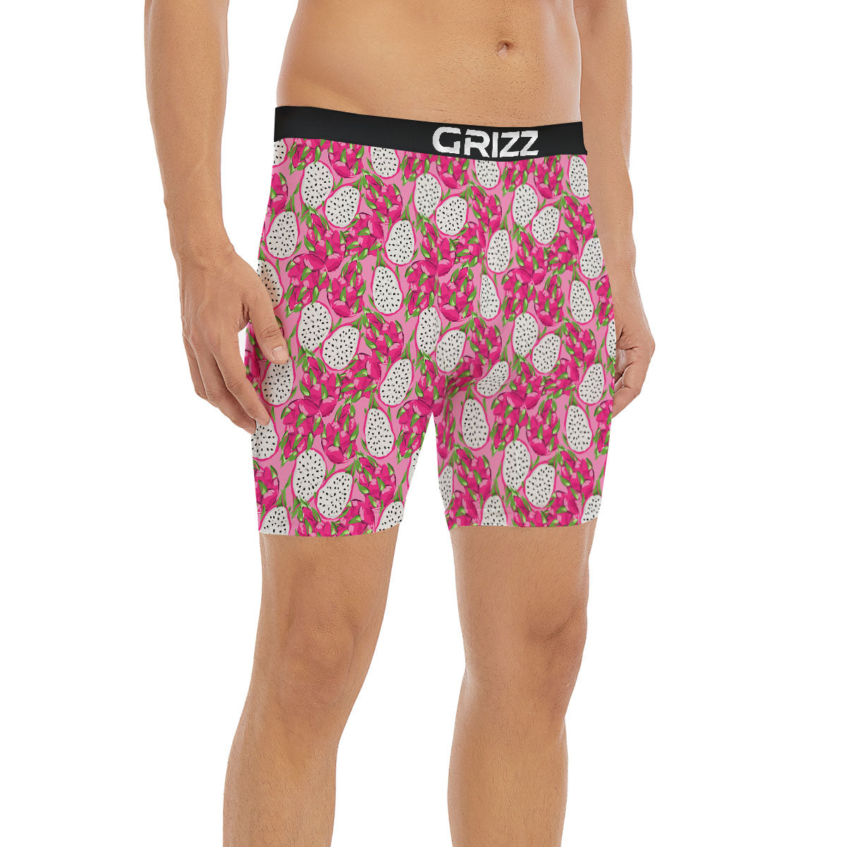 Dragon Fruit Print Pattern Boxer Briefs-grizzshop