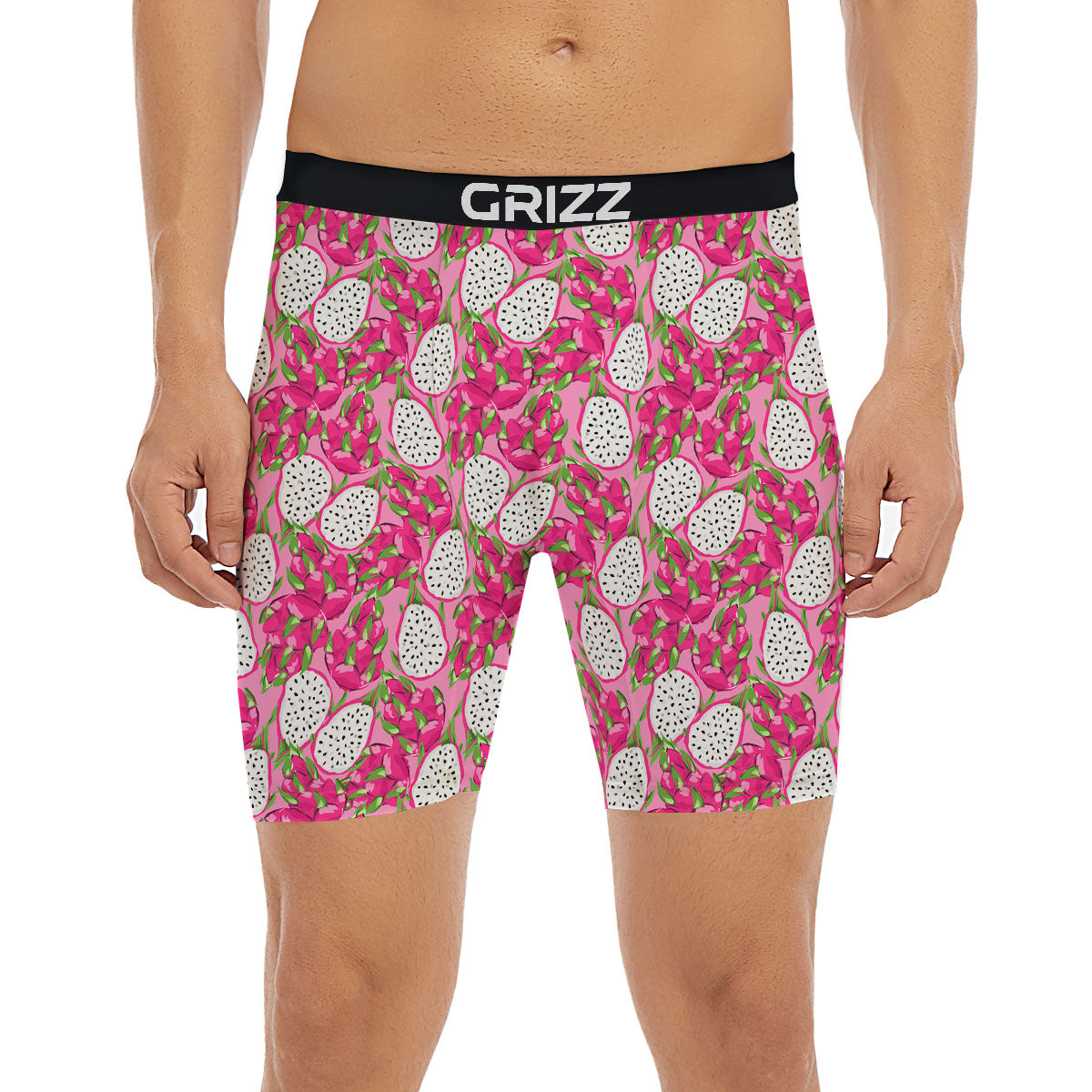 Dragon Fruit Print Pattern Boxer Briefs-grizzshop