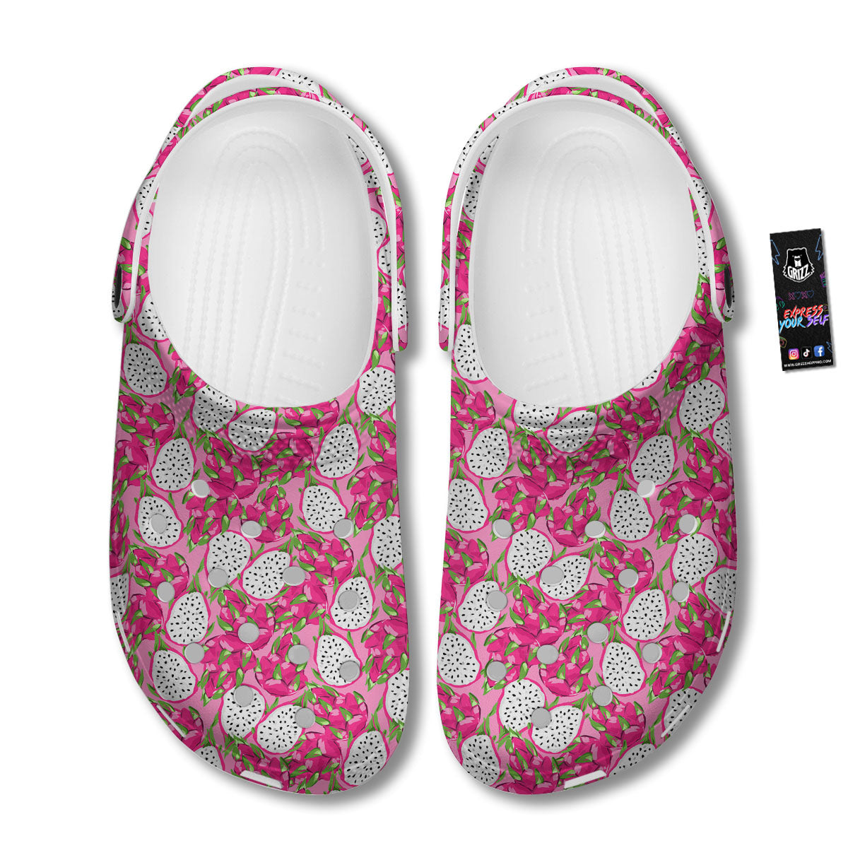 Dragon Fruit Print Pattern Clog-grizzshop