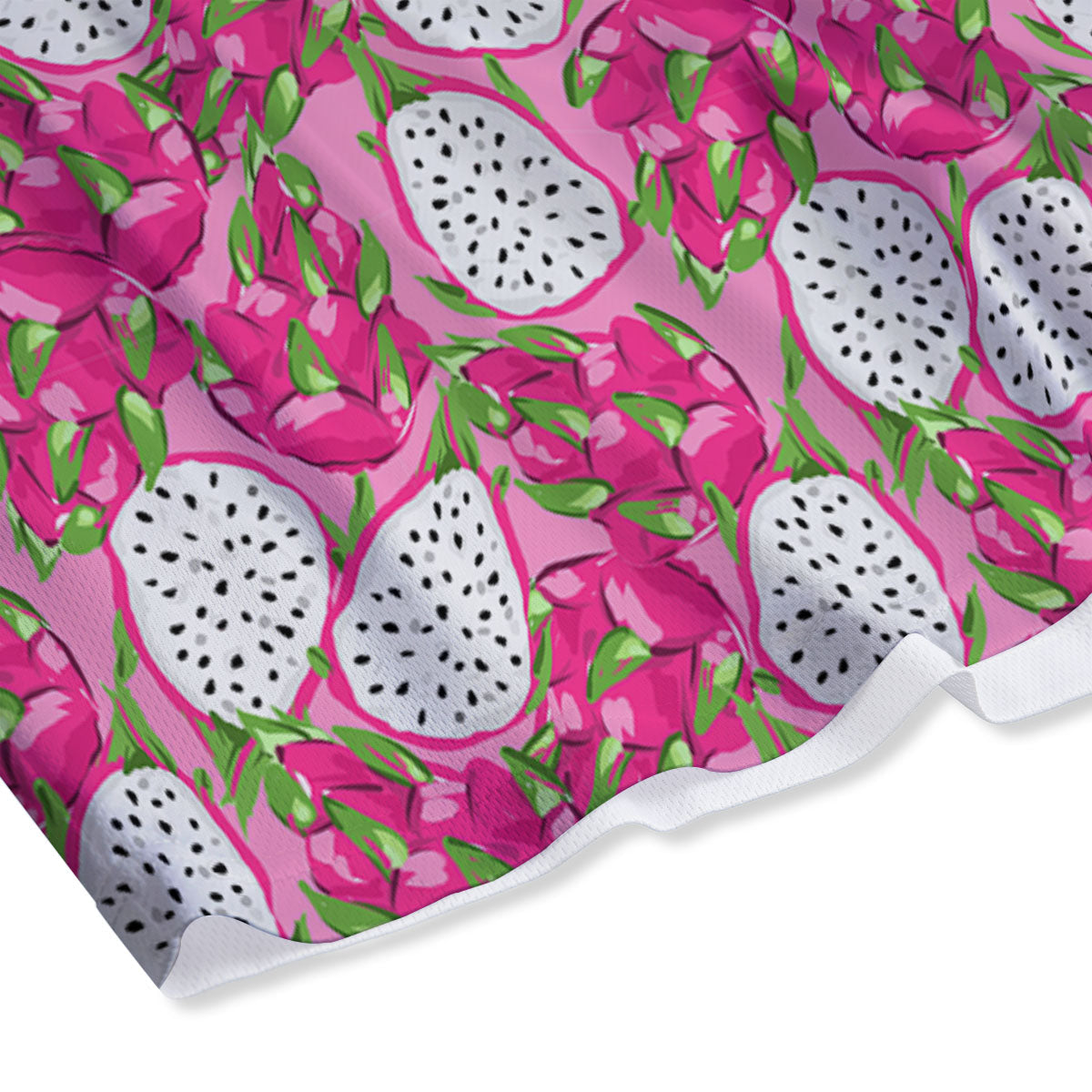 Dragon Fruit Print Pattern Mesh Shorts
