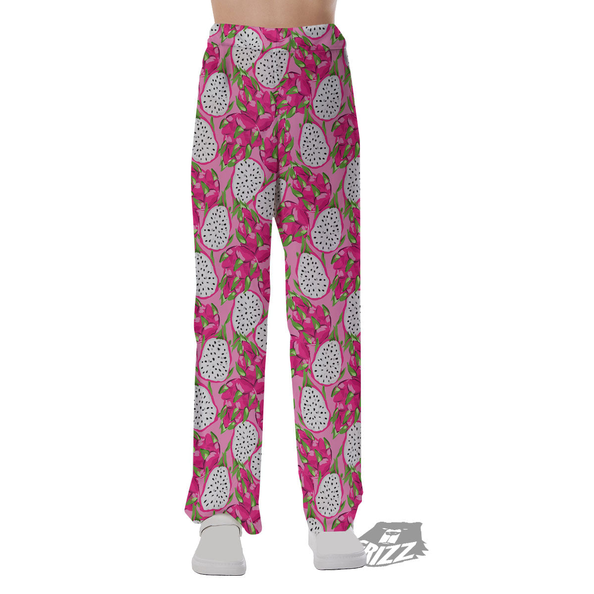 Dragon Fruit Print Pattern Pajama Pants-grizzshop