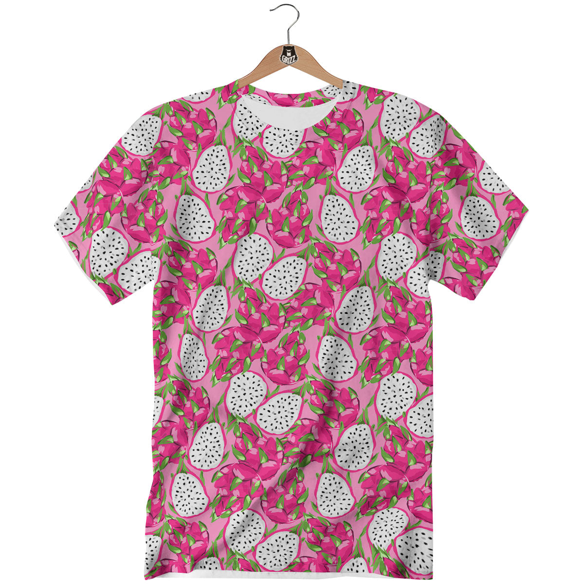 Dragon Fruit Print Pattern T-Shirt-grizzshop