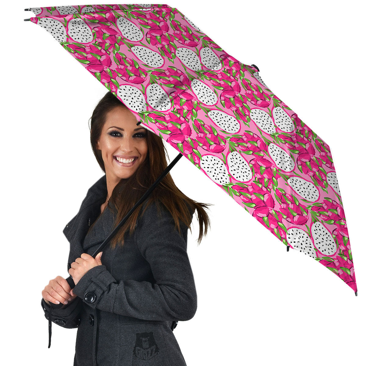 Dragon Fruit Print Pattern Umbrella-grizzshop