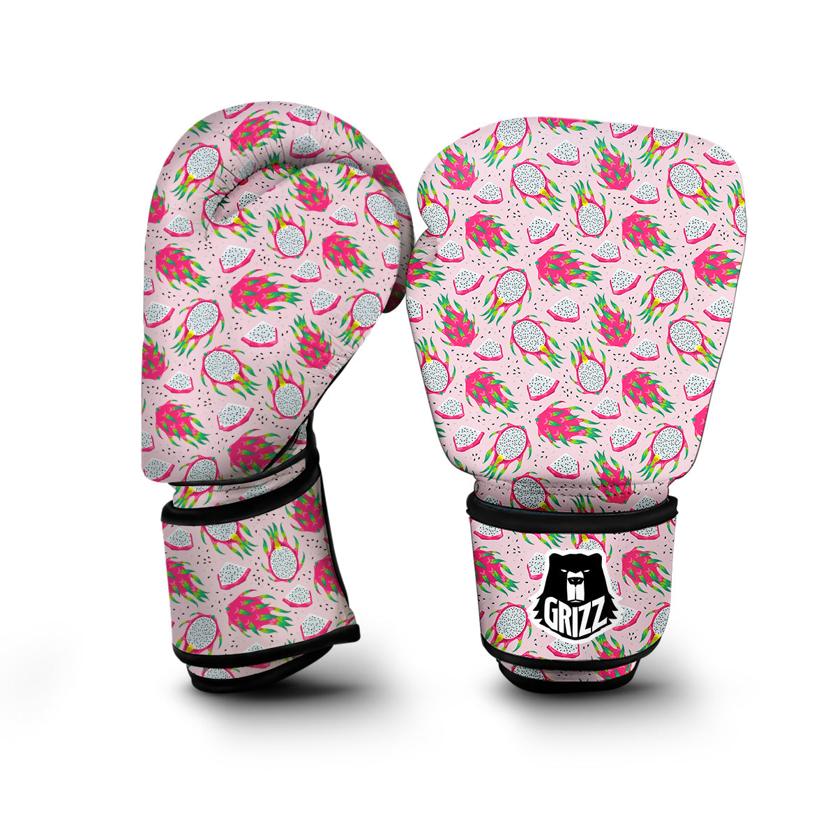 Dragon Fruit Sliced Pink Print Pattern Boxing Gloves-grizzshop