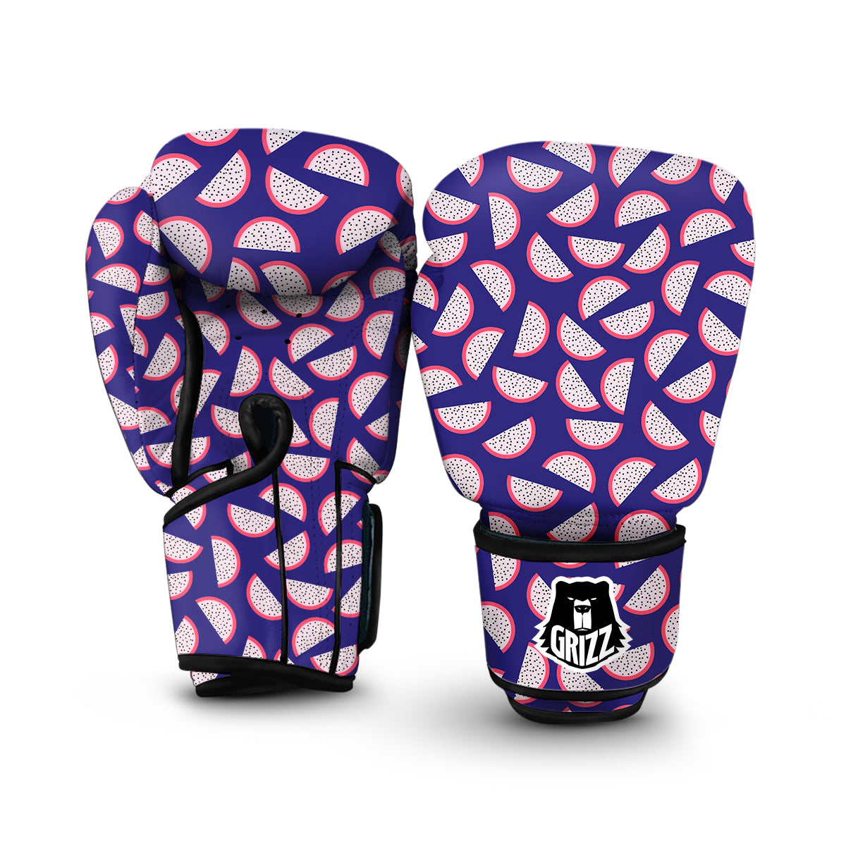 Dragon Fruit Sliced Print Pattern Boxing Gloves-grizzshop