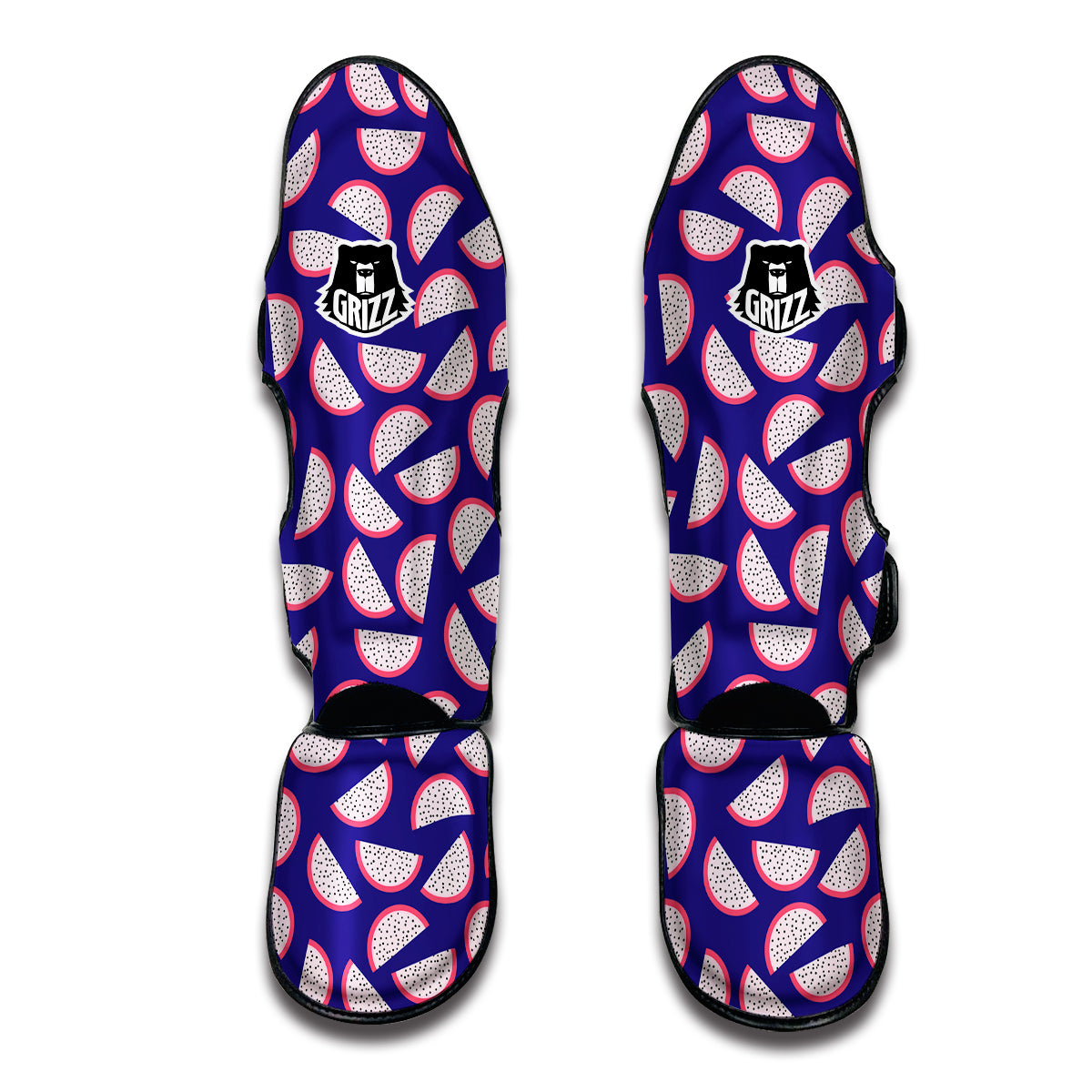 Dragon Fruit Sliced Print Pattern Muay Thai Shin Guards-grizzshop