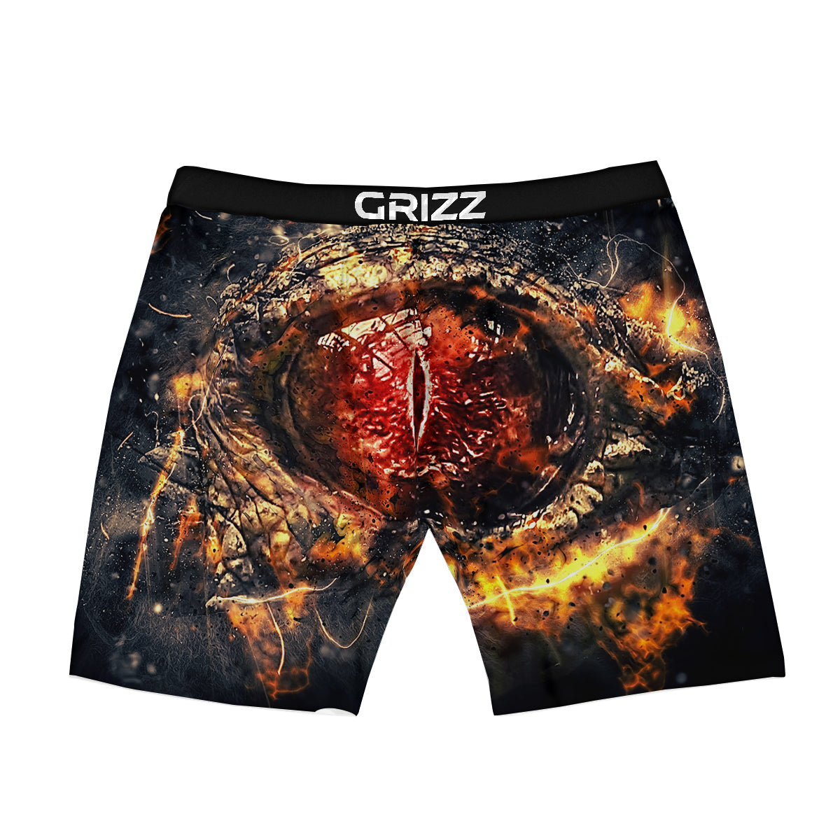 Dragon Red Eye Fire Print Boxer Briefs-grizzshop