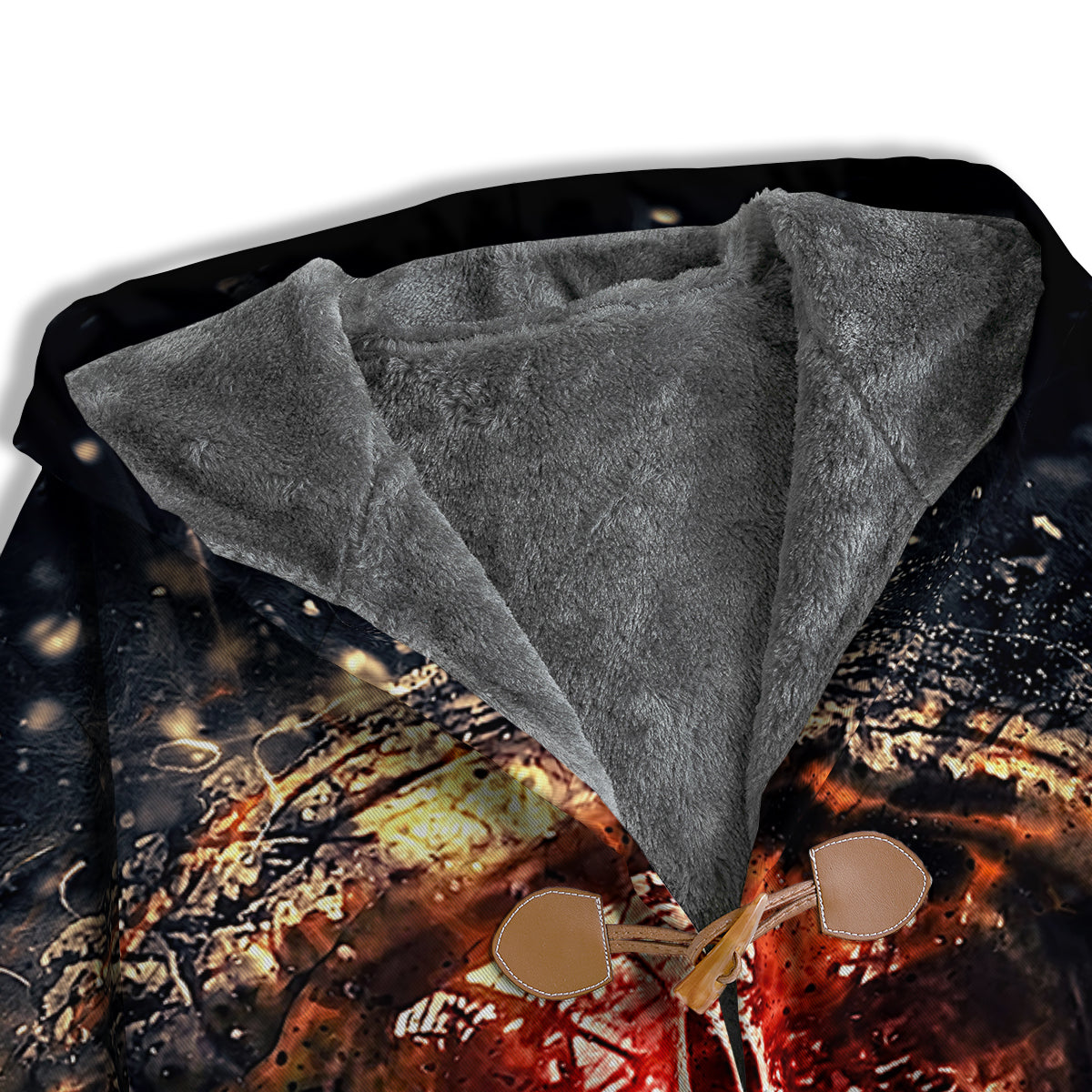 Dragon Red Eye Fire Print Men's Windbreaker Jacket-grizzshop
