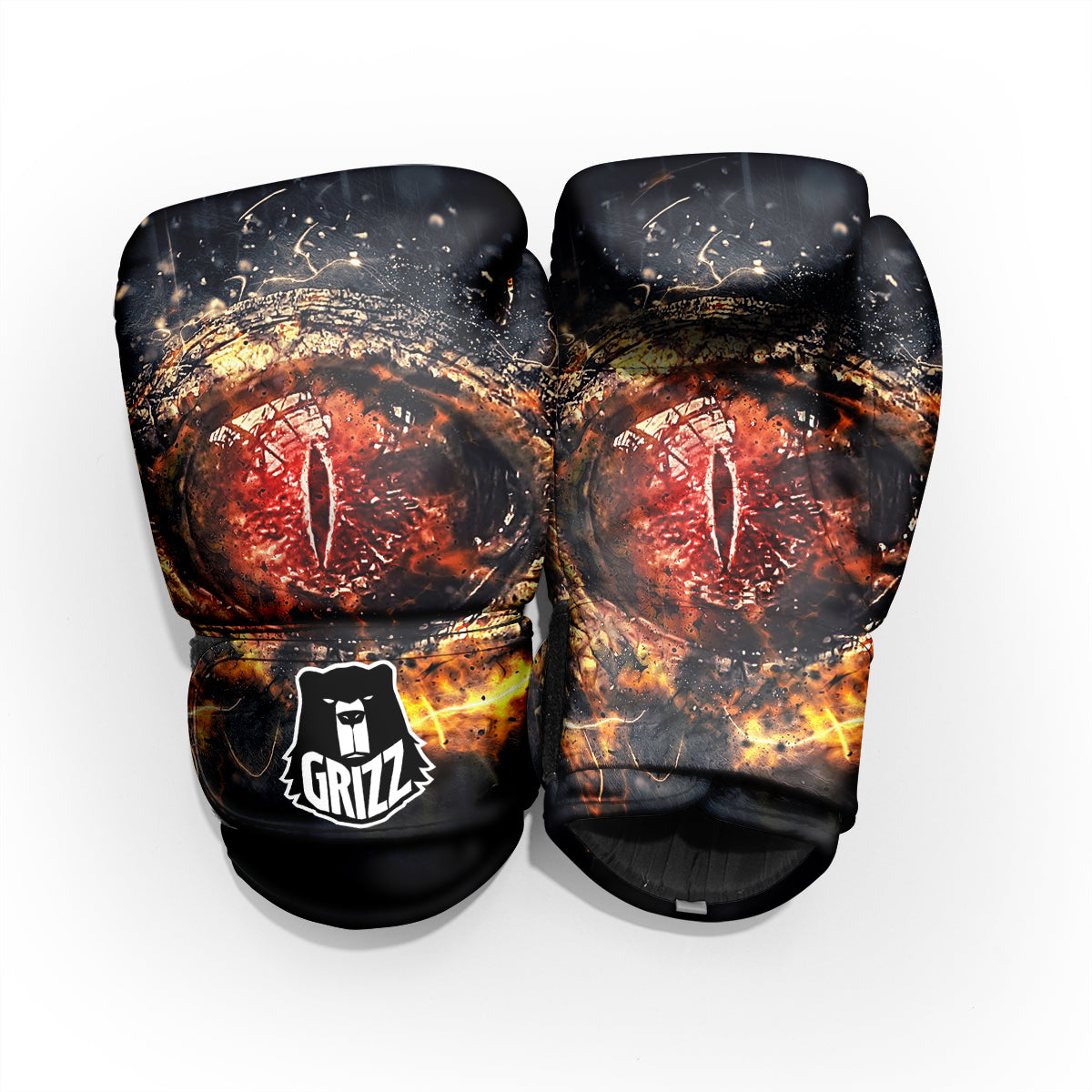 Dragon Red Eye Fire Print Pro Boxing Glove