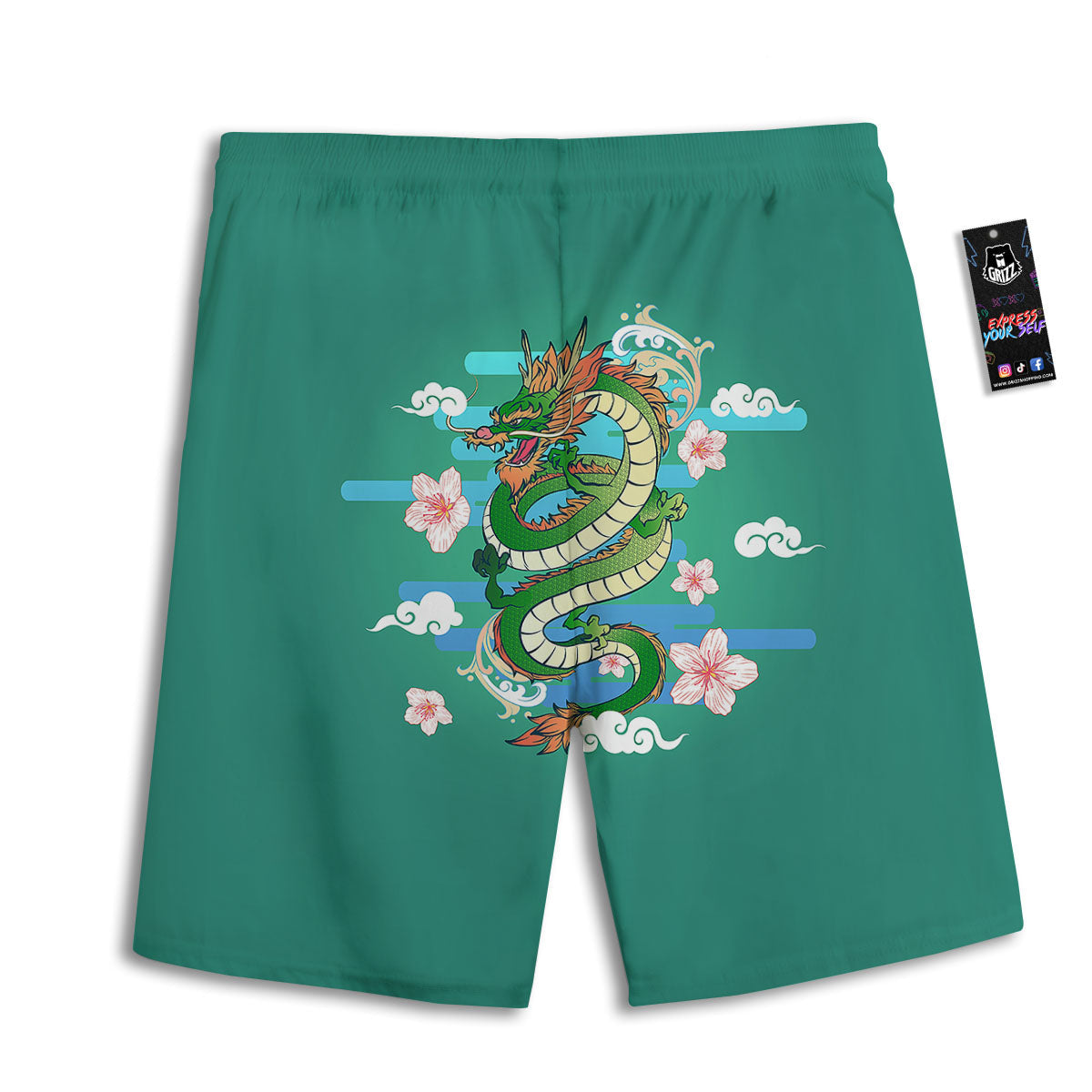 Eagle Totem Native American Print Men's Athletic Shorts