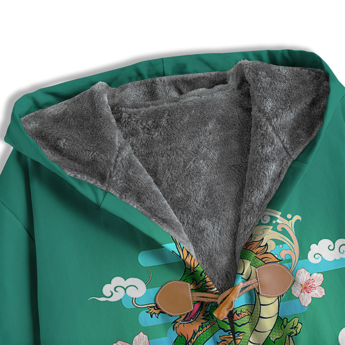 Dragon Tattoo Green Japanese Print Men's Windbreaker Jacket-grizzshop