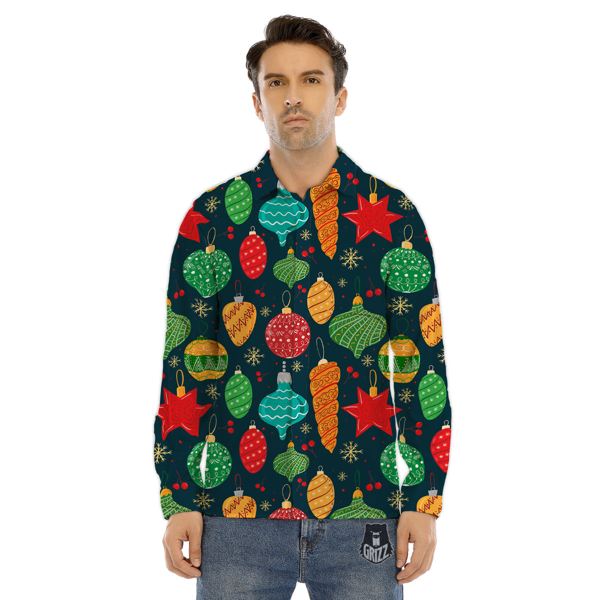 Dragon Tattoo Red Japanese Print Men's Dress Shirts-grizzshop