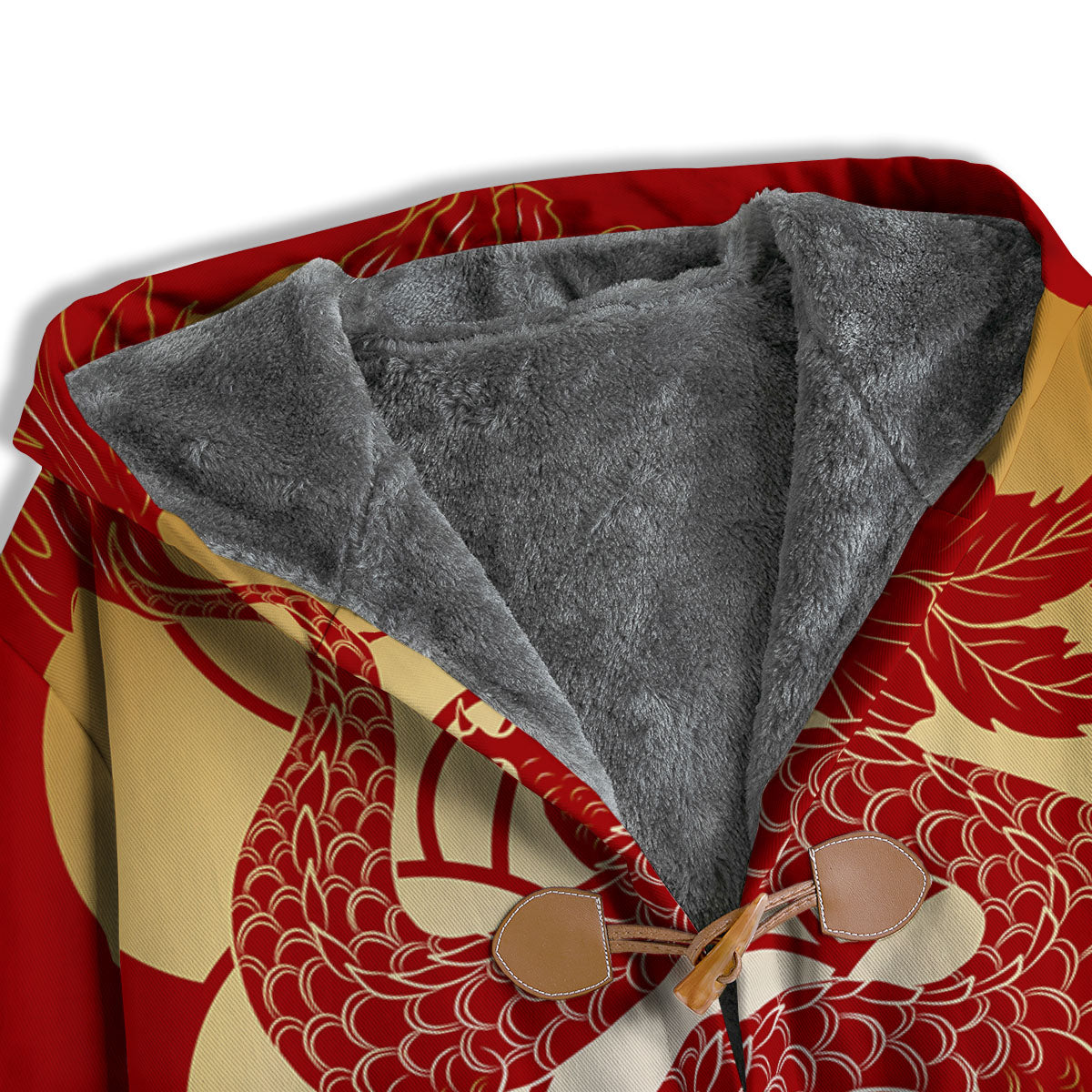 Dragon Tattoo Red Japanese Print Men's Windbreaker Jacket-grizzshop