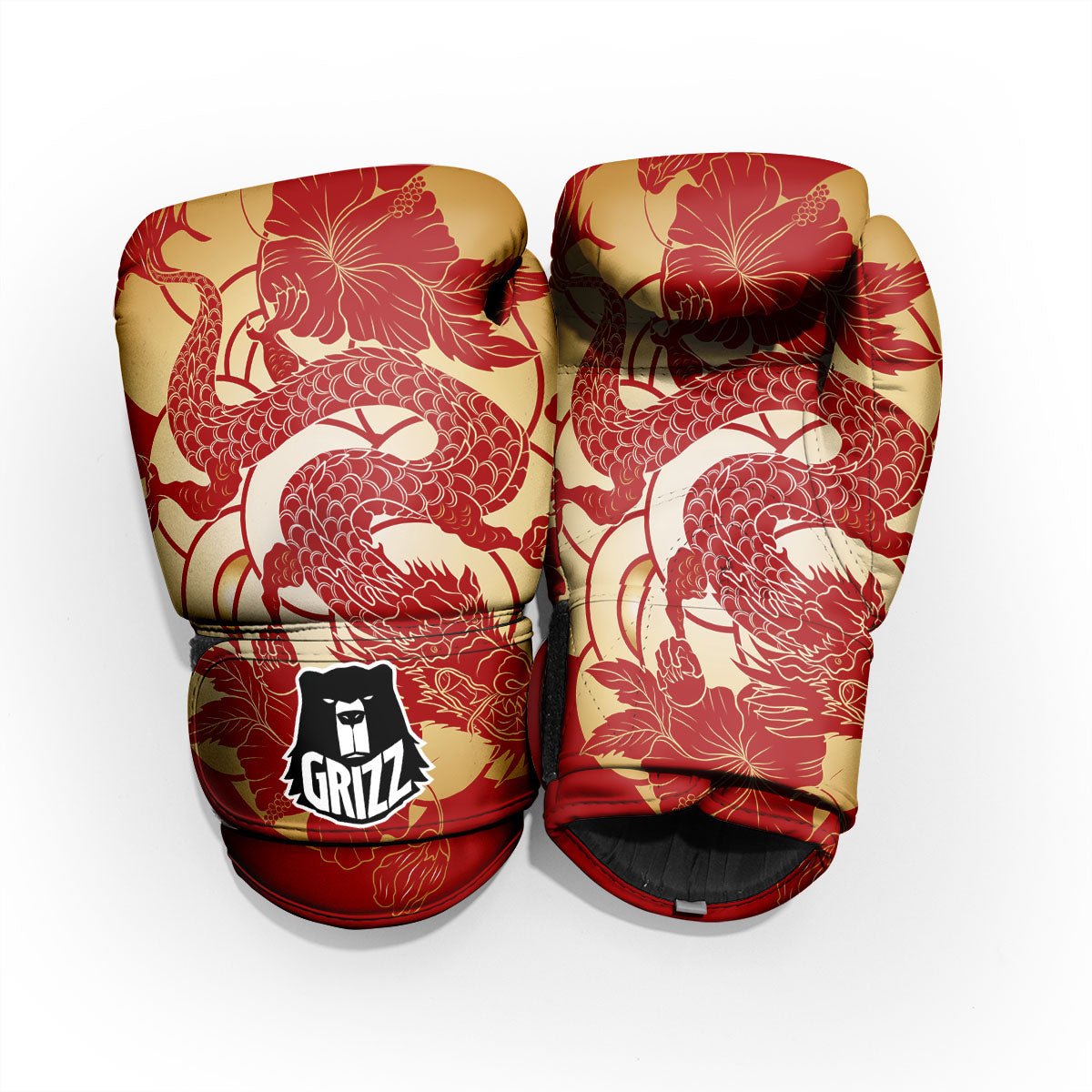 Dragon Tattoo Red Japanese Print Pro Boxing Glove
